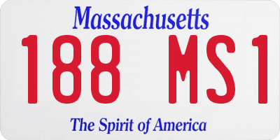 MA license plate 188MS1