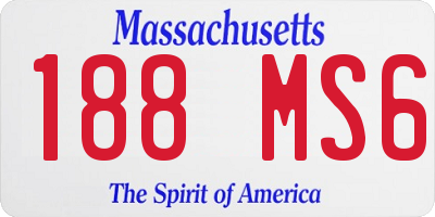 MA license plate 188MS6