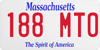 MA license plate 188MT0