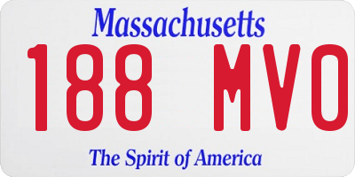 MA license plate 188MV0