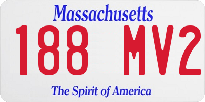 MA license plate 188MV2