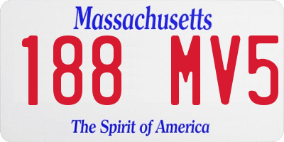 MA license plate 188MV5