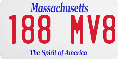 MA license plate 188MV8