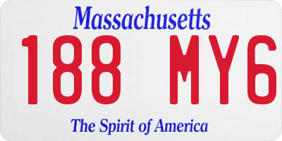 MA license plate 188MY6
