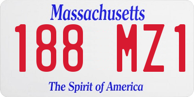MA license plate 188MZ1