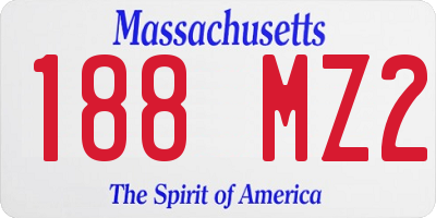 MA license plate 188MZ2