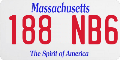 MA license plate 188NB6