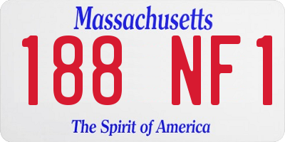 MA license plate 188NF1
