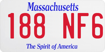 MA license plate 188NF6