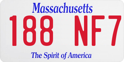 MA license plate 188NF7