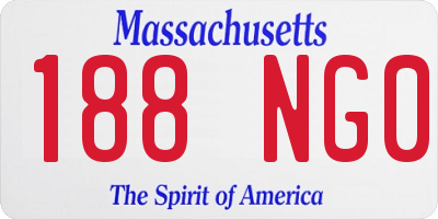 MA license plate 188NG0