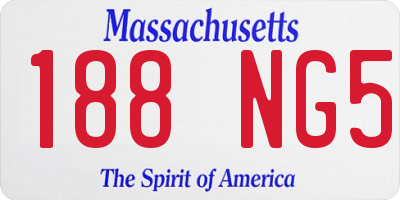 MA license plate 188NG5