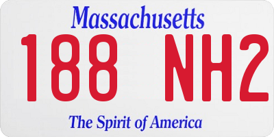 MA license plate 188NH2
