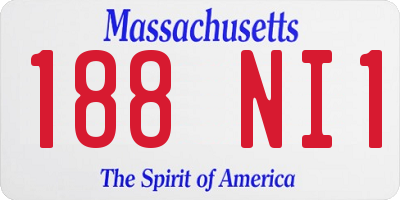 MA license plate 188NI1