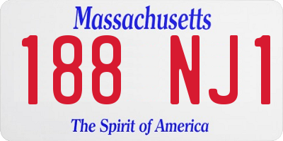 MA license plate 188NJ1