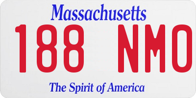 MA license plate 188NM0