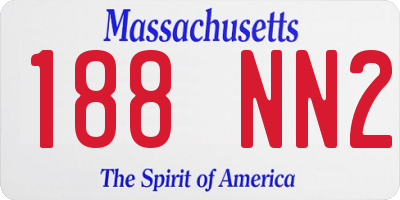MA license plate 188NN2