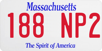 MA license plate 188NP2