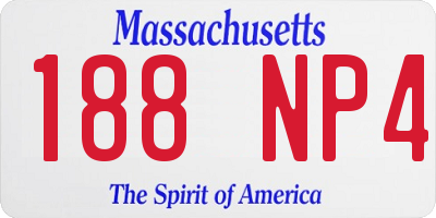 MA license plate 188NP4