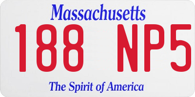 MA license plate 188NP5