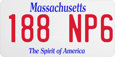 MA license plate 188NP6