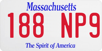 MA license plate 188NP9