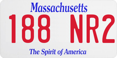 MA license plate 188NR2