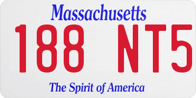 MA license plate 188NT5