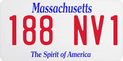 MA license plate 188NV1