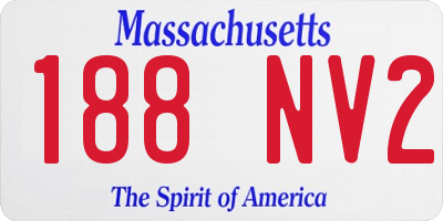 MA license plate 188NV2