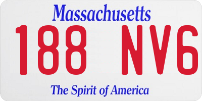 MA license plate 188NV6