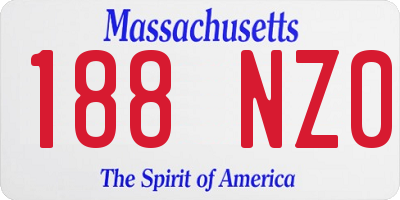 MA license plate 188NZ0