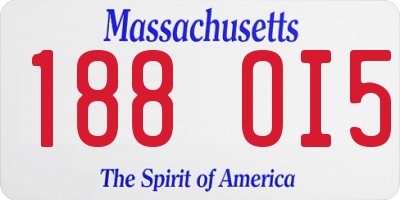 MA license plate 188OI5