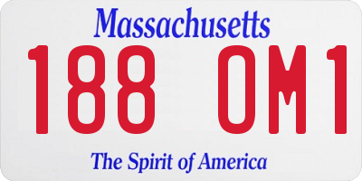 MA license plate 188OM1
