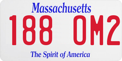 MA license plate 188OM2