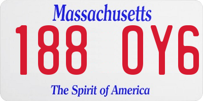 MA license plate 188OY6