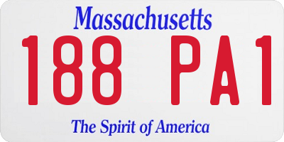 MA license plate 188PA1