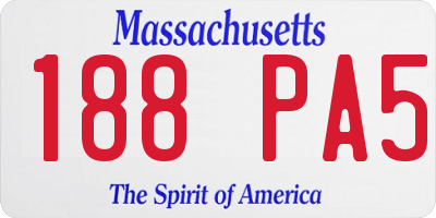 MA license plate 188PA5