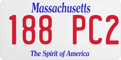 MA license plate 188PC2