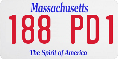 MA license plate 188PD1