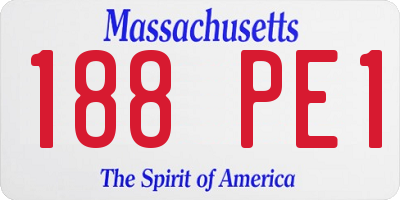 MA license plate 188PE1