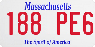 MA license plate 188PE6