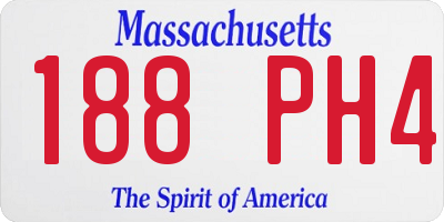 MA license plate 188PH4