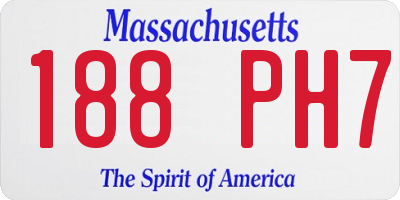 MA license plate 188PH7