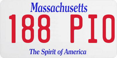 MA license plate 188PI0