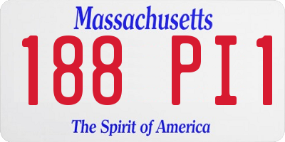 MA license plate 188PI1