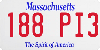 MA license plate 188PI3