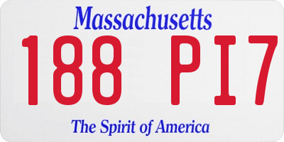 MA license plate 188PI7