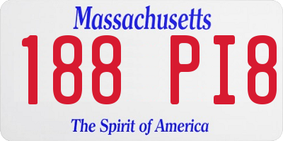 MA license plate 188PI8