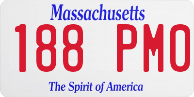 MA license plate 188PM0